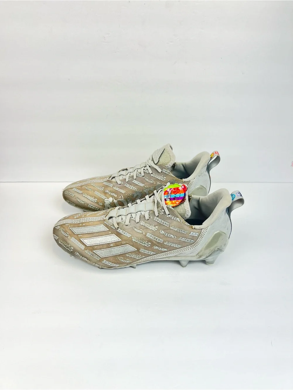 Adidas Adizero Big Mood Silver Football Cleats Shoe Men’s AGY4380 Size 9.5